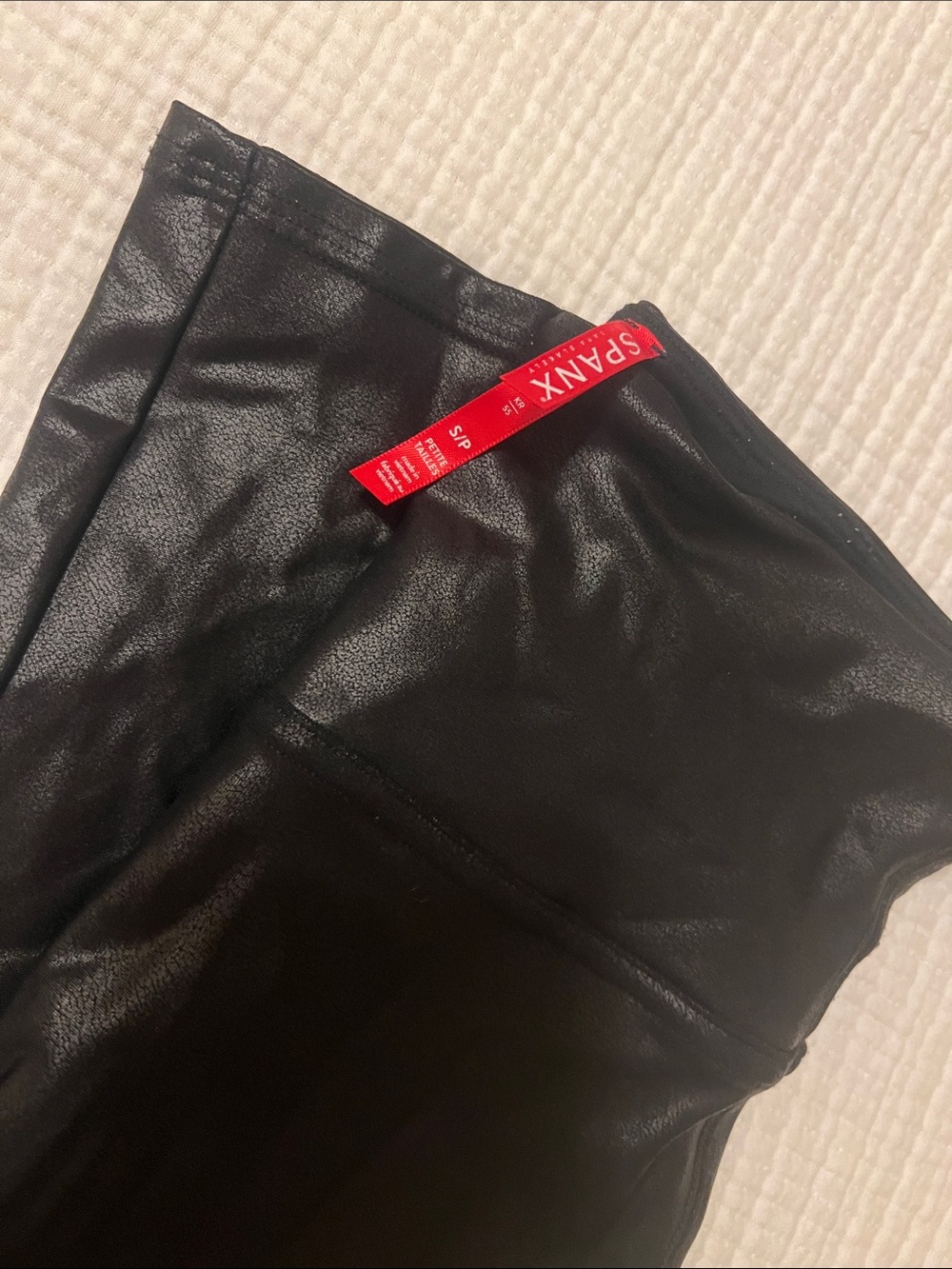 SPANX Black Faux Leather Leggings